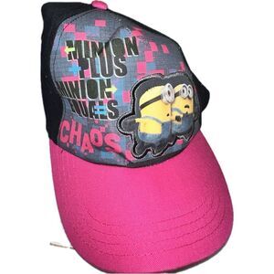 Despicable Me Minions Hat New Cap‎ Pink Girls Snapback Youth